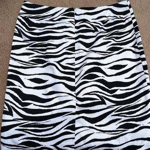 Zebra pencil skirt